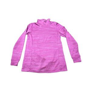 Zelos Pink Striped Long Sleeve Turtleneck Top XS Womens Activewear